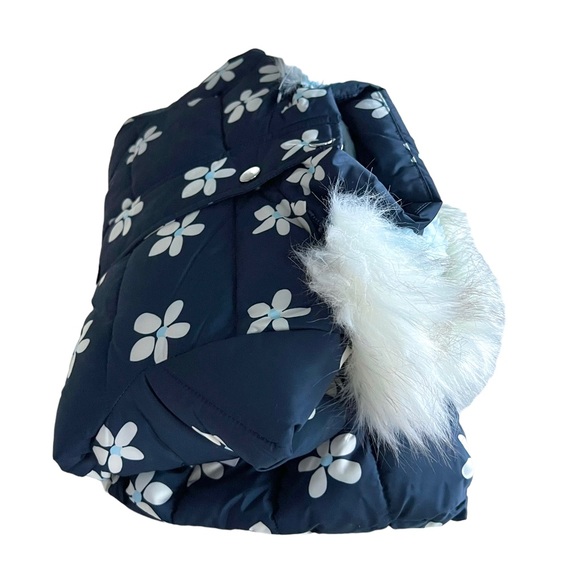 NWT Member's Mark Girls' Puffer Jacket- Navy Floral Size 4T - Picture 15 of 16